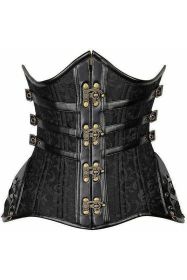 Top Drawer CURVY Steampunk Steel Double Boned Under Bust Corset (Size: Small)