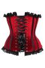 Top Drawer Dark Red Velvet Steel Boned Burlesque Corset