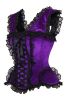 LIMITED EDITION Top Drawer Purple Velvet & Lace Steel Boned Corset w/Cap Sleeves