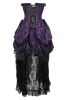 LIMITED EDITION Top Drawer Steel Boned Purple w/Black Lace Bustle Corset Dress