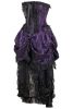 LIMITED EDITION Top Drawer Steel Boned Purple w/Black Lace Bustle Corset Dress