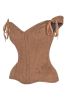 LIMITED EDITION Top Drawer Tan Suede Steel Boned Corset w/Straps