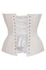 Top Drawer White Patent Leather Steel Boned Overbust Corset