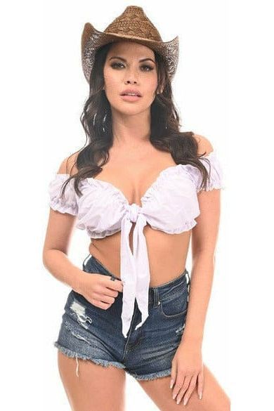 White Peasant Top (Size: OneSize)